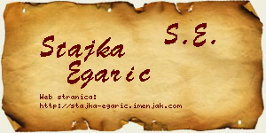 Stajka Egarić vizit kartica